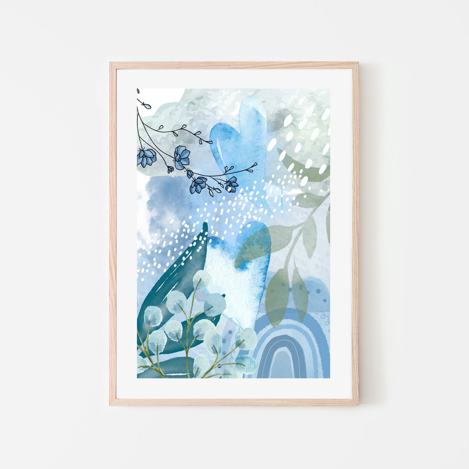 wall-art-print-canvas-poster-framed-Iceberg Blue, Style A , By Sally Ann Moss-6