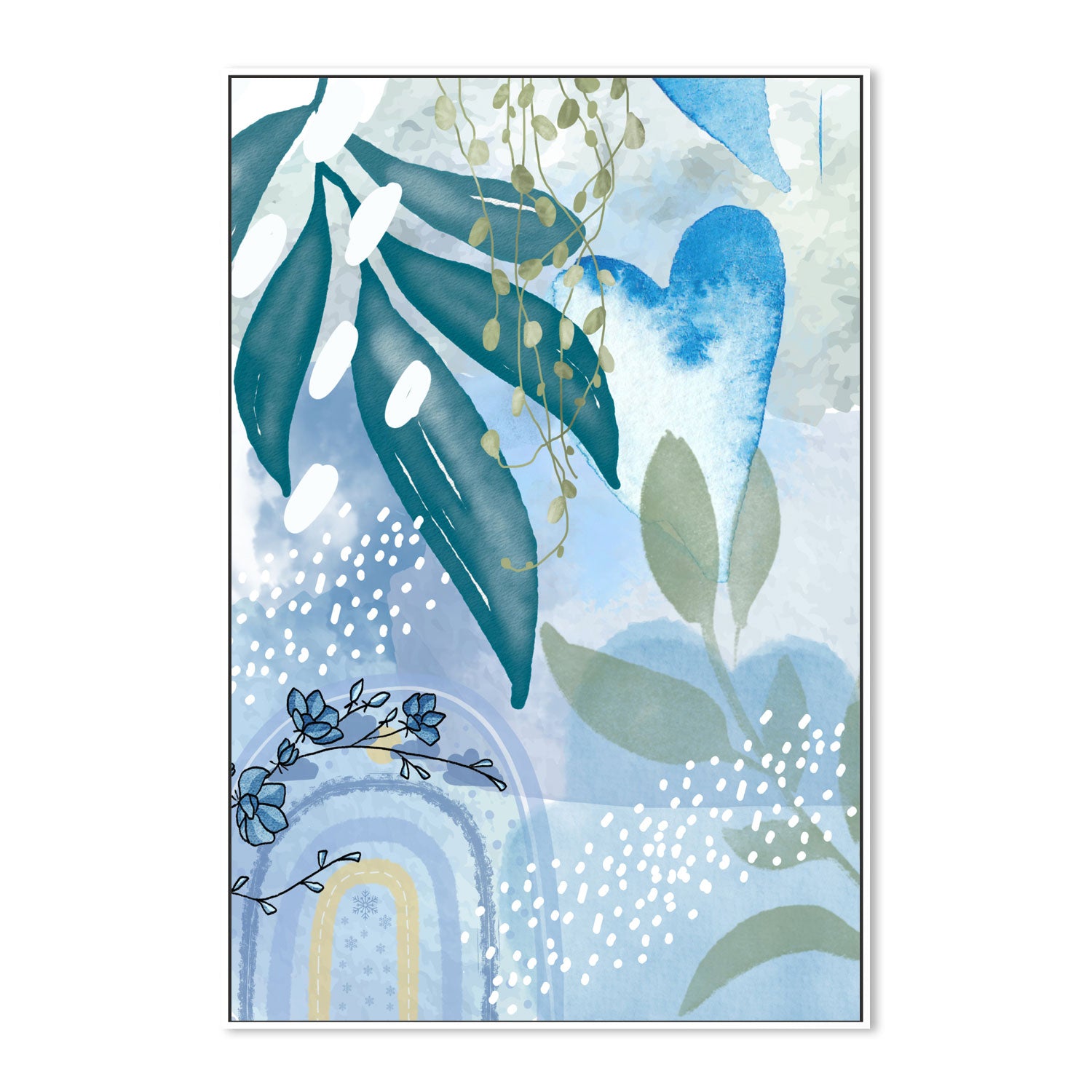 wall-art-print-canvas-poster-framed-Iceberg Blue, Style B , By Sally Ann Moss-5