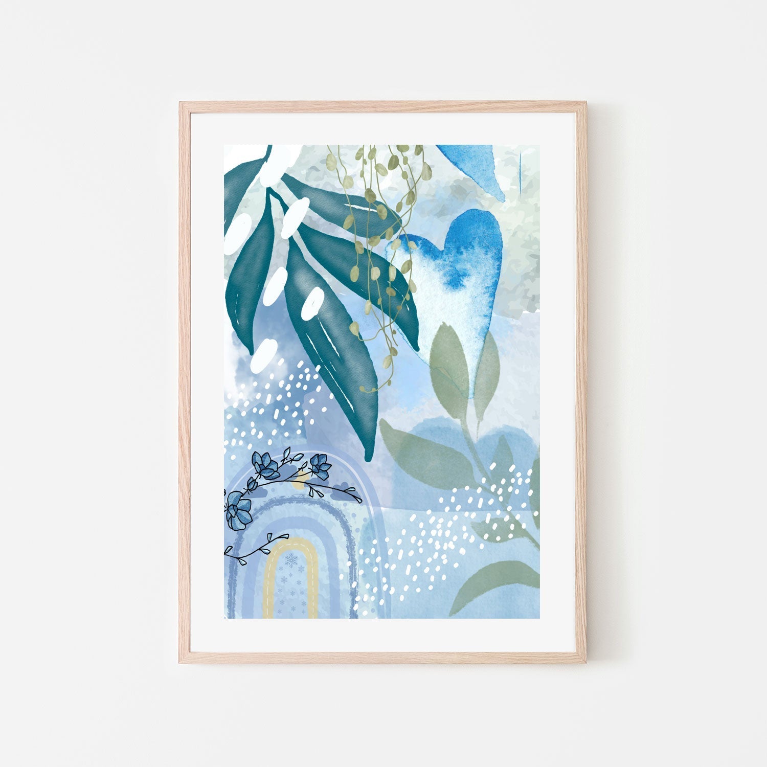 wall-art-print-canvas-poster-framed-Iceberg Blue, Style B , By Sally Ann Moss-6