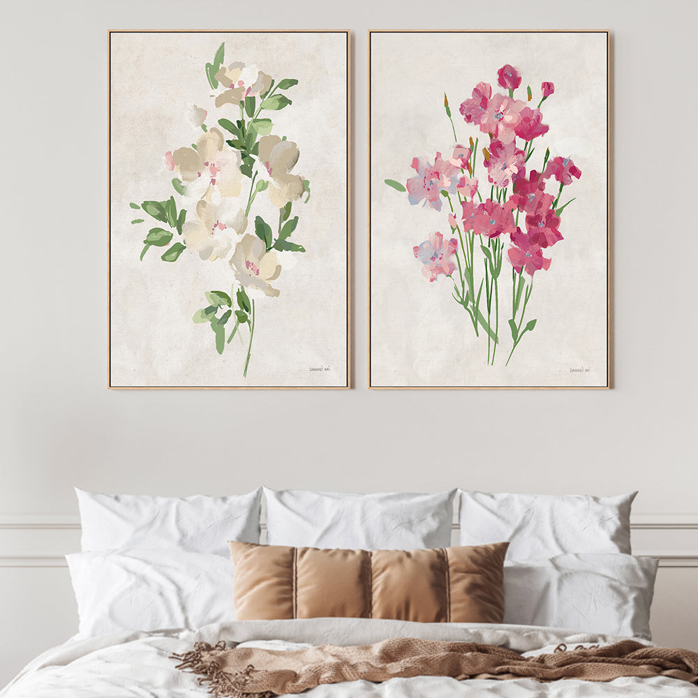 wall-art-print-canvas-poster-framed-Impressionist Garden Neutral, Style B & Style C, Set Of 2 , By Danhui Nai-GIOIA-WALL-ART