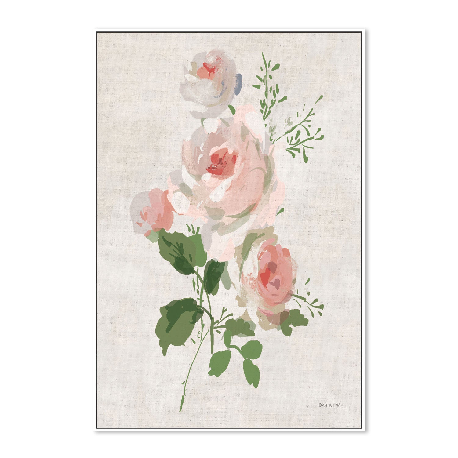 wall-art-print-canvas-poster-framed-Impressionist Garden Neutral, Style D , By Danhui Nai-GIOIA-WALL-ART