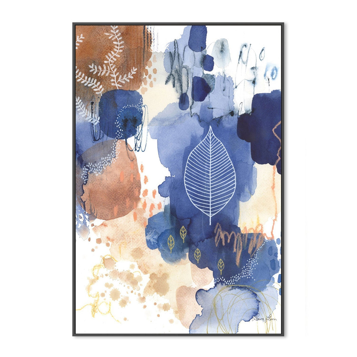 wall-art-print-canvas-poster-framed-Indigo Bliss, Style B-by-Laura Horn-Gioia Wall Art