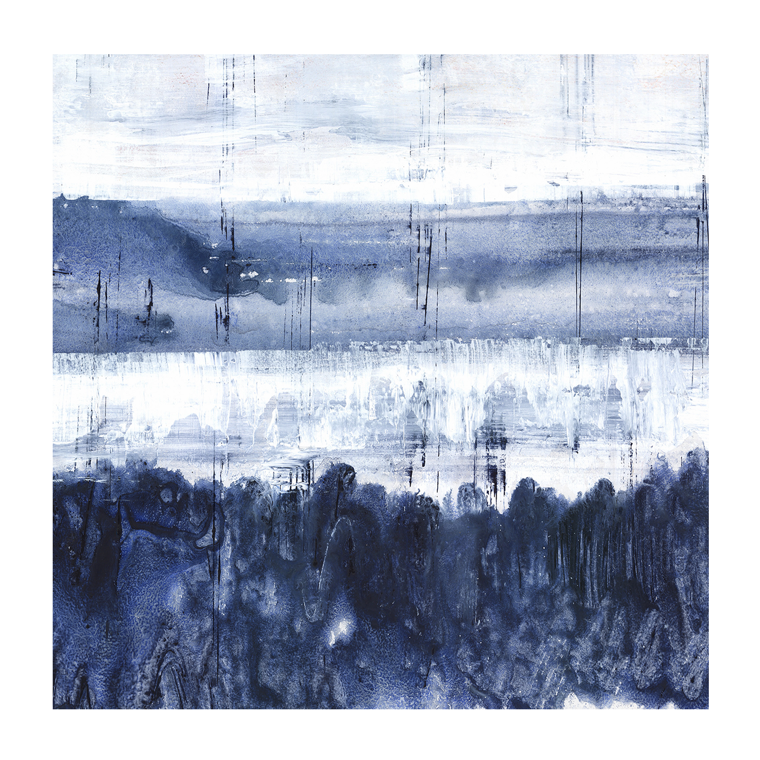 wall-art-print-canvas-poster-framed-Indigo Landscape , By Maya Woods-1