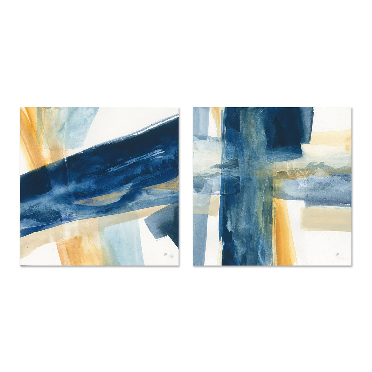 wall-art-print-canvas-poster-framed-Indigo, Set of 2-by-Chris Paschke-Gioia Wall Art