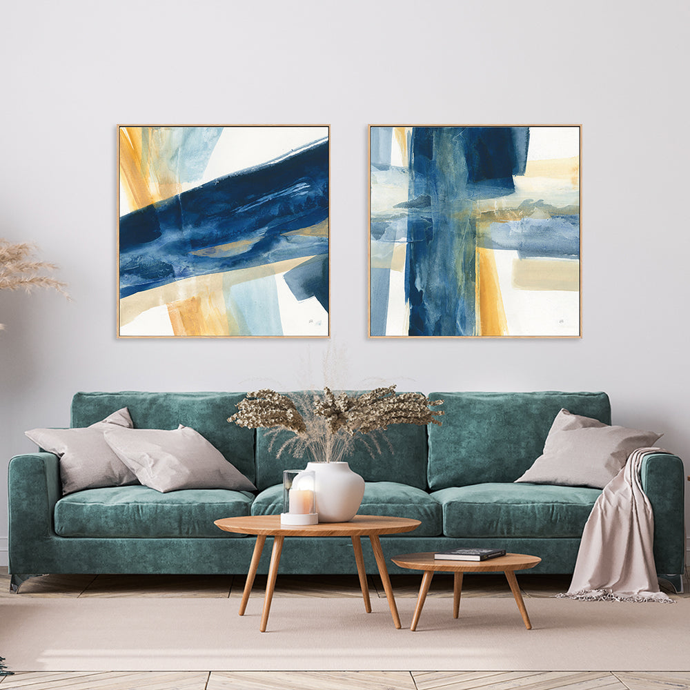wall-art-print-canvas-poster-framed-Indigo, Set of 2-by-Chris Paschke-Gioia Wall Art