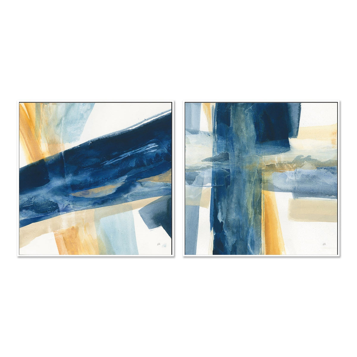 wall-art-print-canvas-poster-framed-Indigo, Set of 2-by-Chris Paschke-Gioia Wall Art