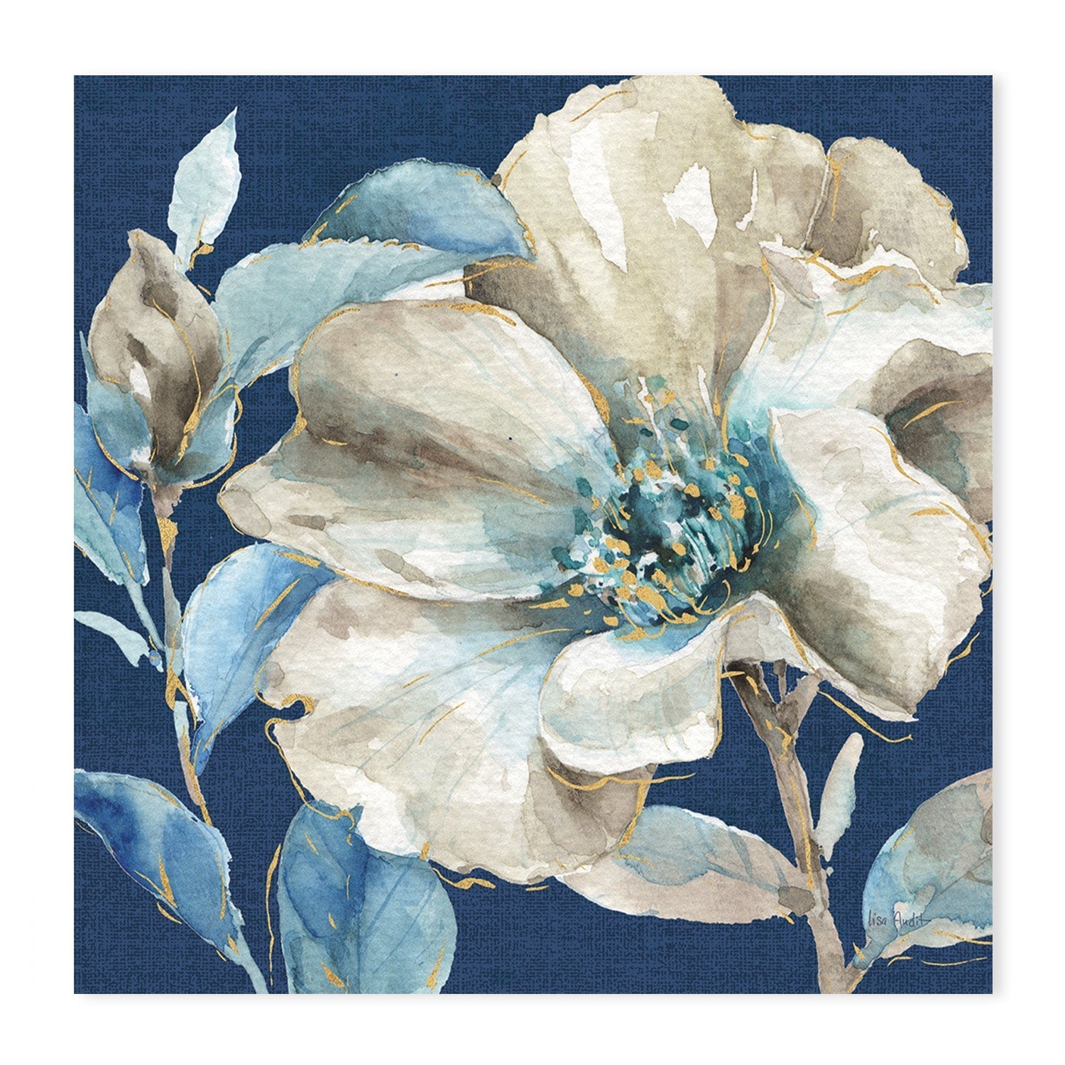 wall-art-print-canvas-poster-framed-Indigold Navy, Style A & B, Set Of 2 , By Lisa Audit-GIOIA-WALL-ART