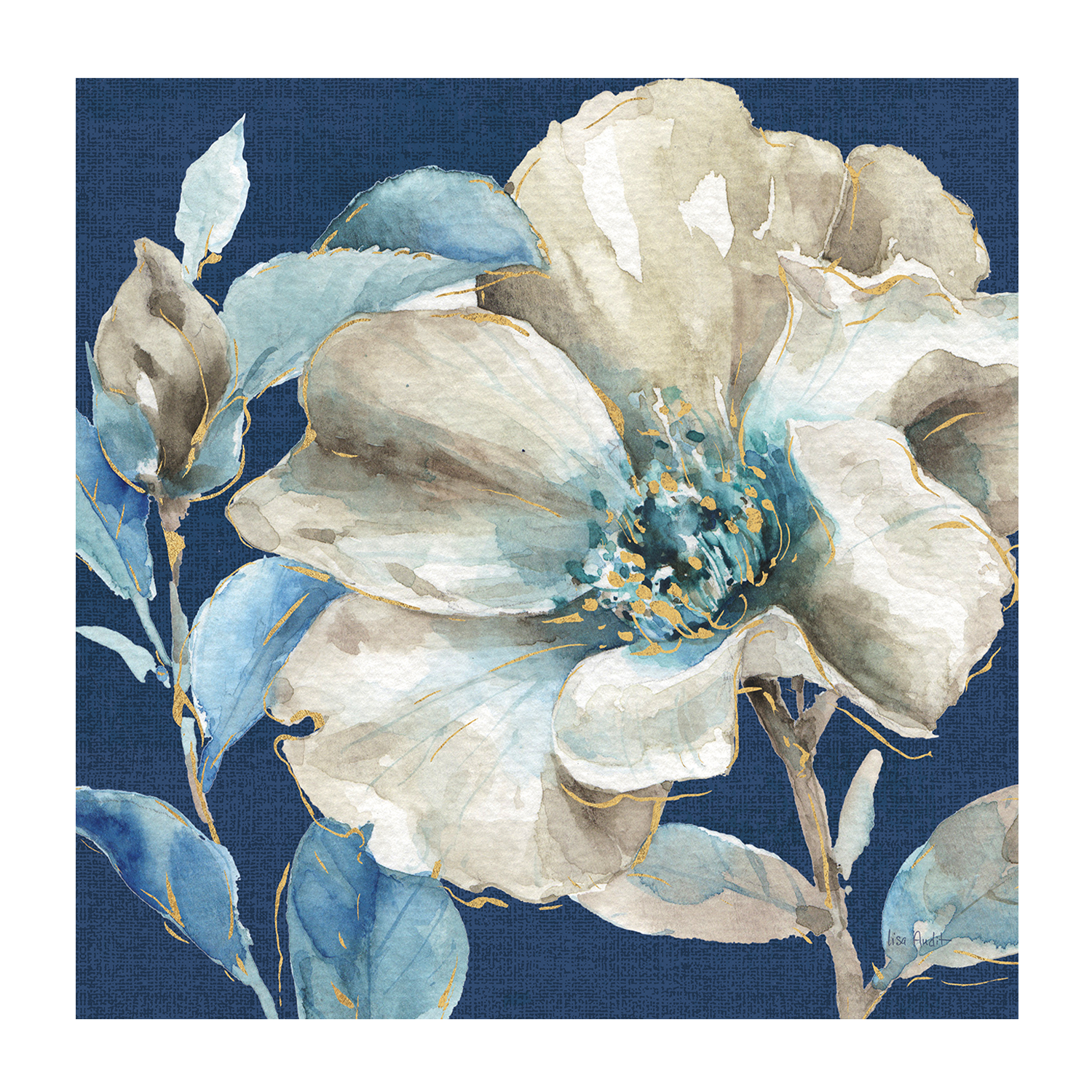 wall-art-print-canvas-poster-framed-Indigold Navy, Style A , By Lisa Audit-GIOIA-WALL-ART