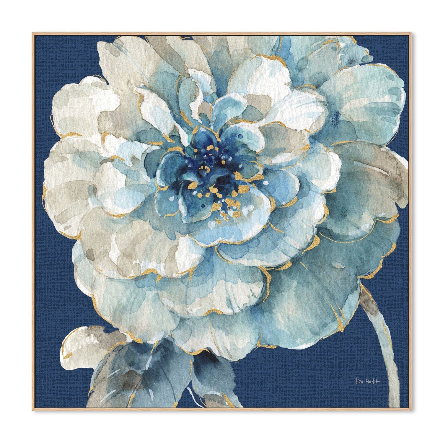 wall-art-print-canvas-poster-framed-Indigold Navy, Style B , By Lisa Audit-GIOIA-WALL-ART
