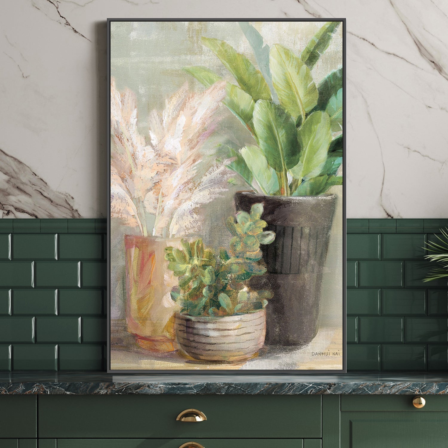 wall-art-print-canvas-poster-framed-Indoor Garden, Style B-by-Danhui Nai-Gioia Wall Art