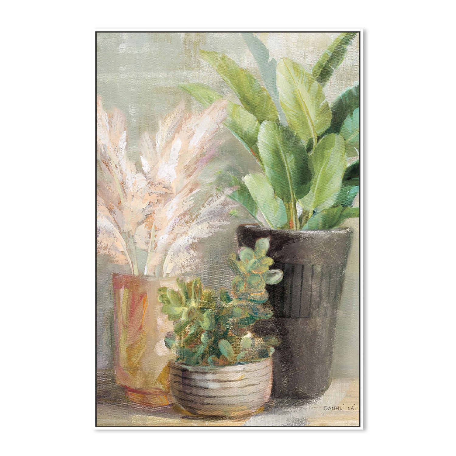 wall-art-print-canvas-poster-framed-Indoor Garden, Style B-by-Danhui Nai-Gioia Wall Art