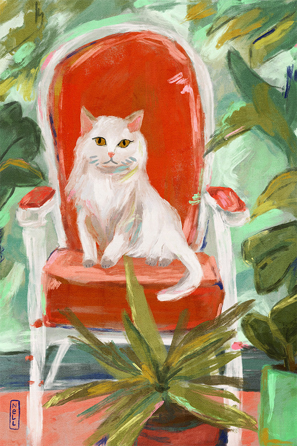 wall-art-print-canvas-poster-framed-Indoor Jungle Cat-1