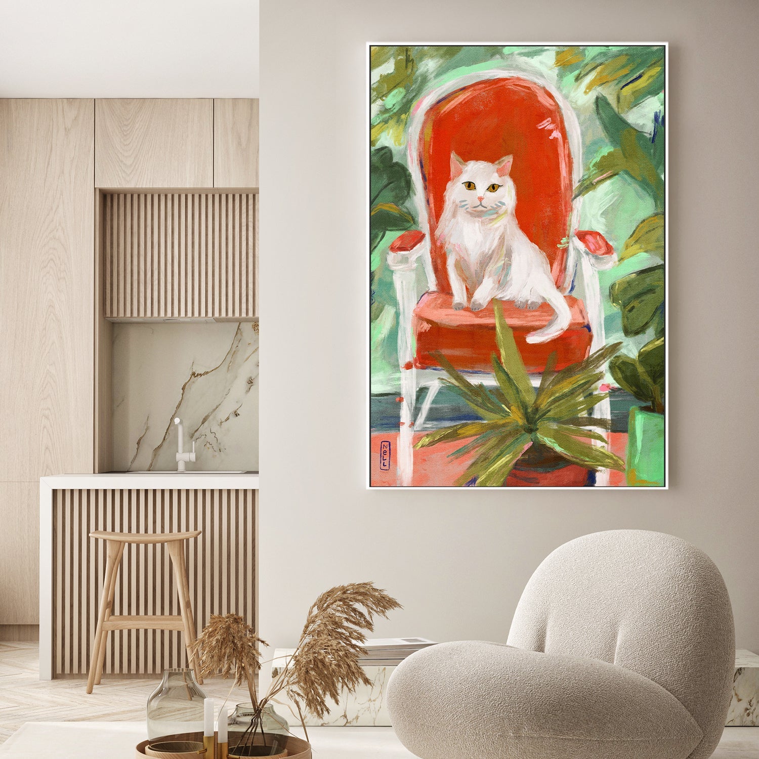 wall-art-print-canvas-poster-framed-Indoor Jungle Cat-2