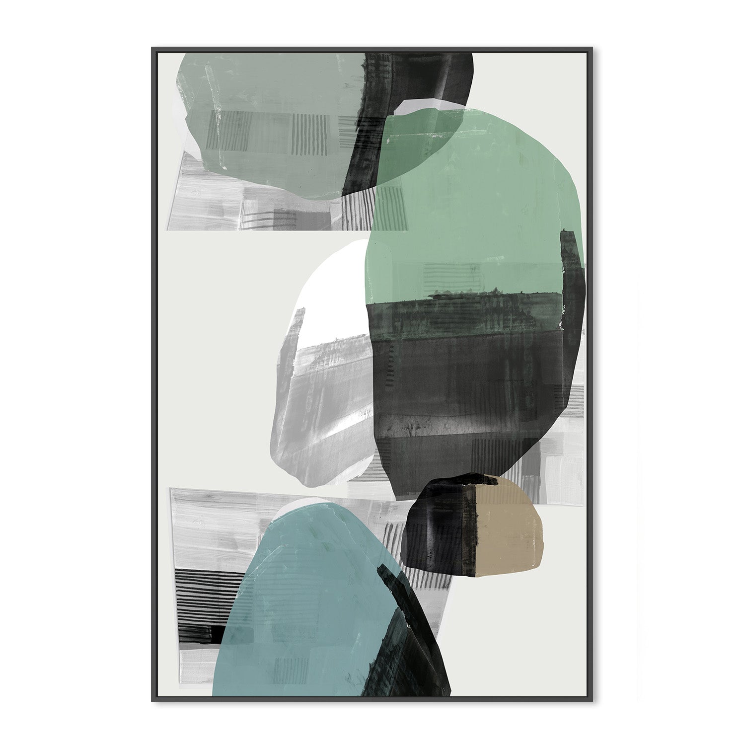 wall-art-print-canvas-poster-framed-Inky Stripes and Blobs, Style A , By Cartissi-3