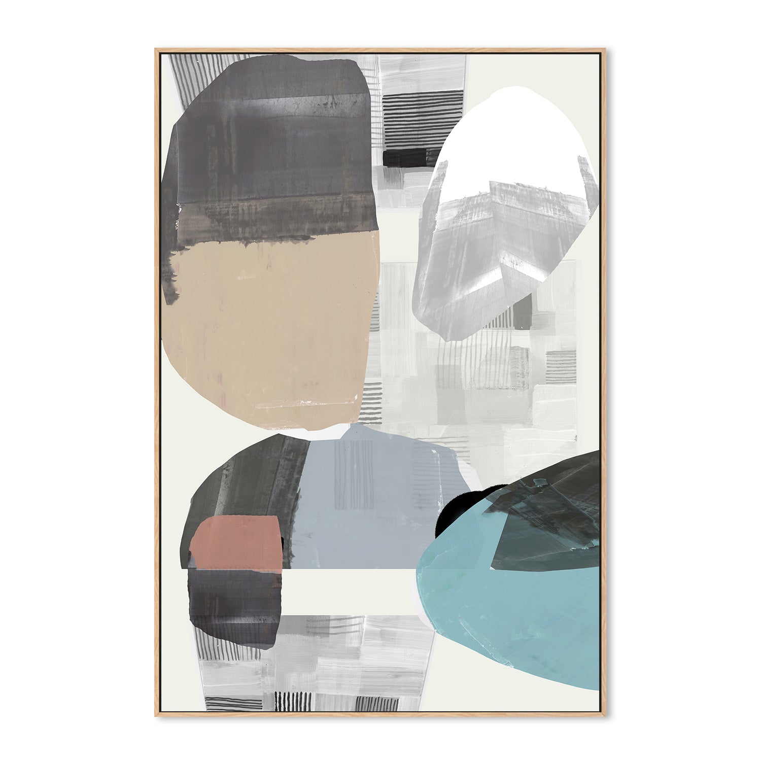 wall-art-print-canvas-poster-framed-Inky Stripes and Blobs, Style B , By Cartissi-4