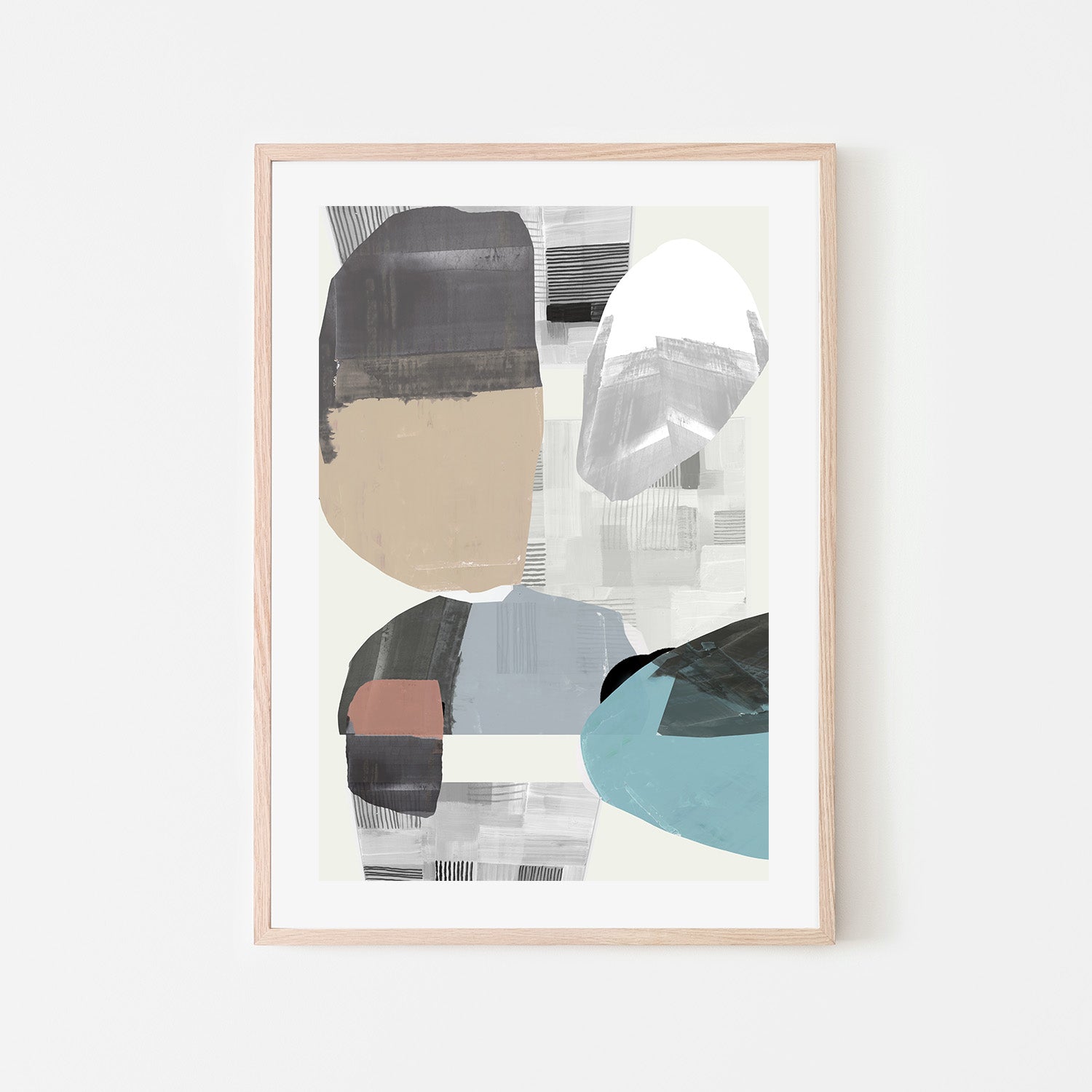 wall-art-print-canvas-poster-framed-Inky Stripes and Blobs, Style B , By Cartissi-6