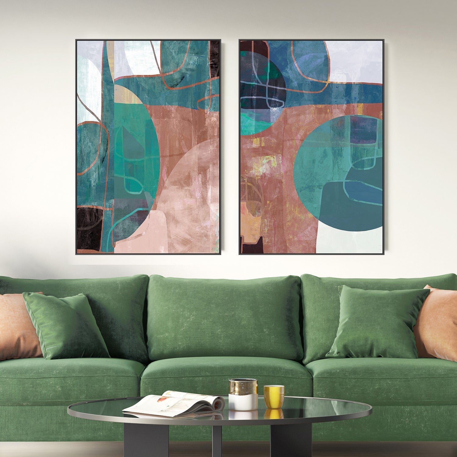 wall-art-print-canvas-poster-framed-Intuition, Style A & B, Set Of 2-2