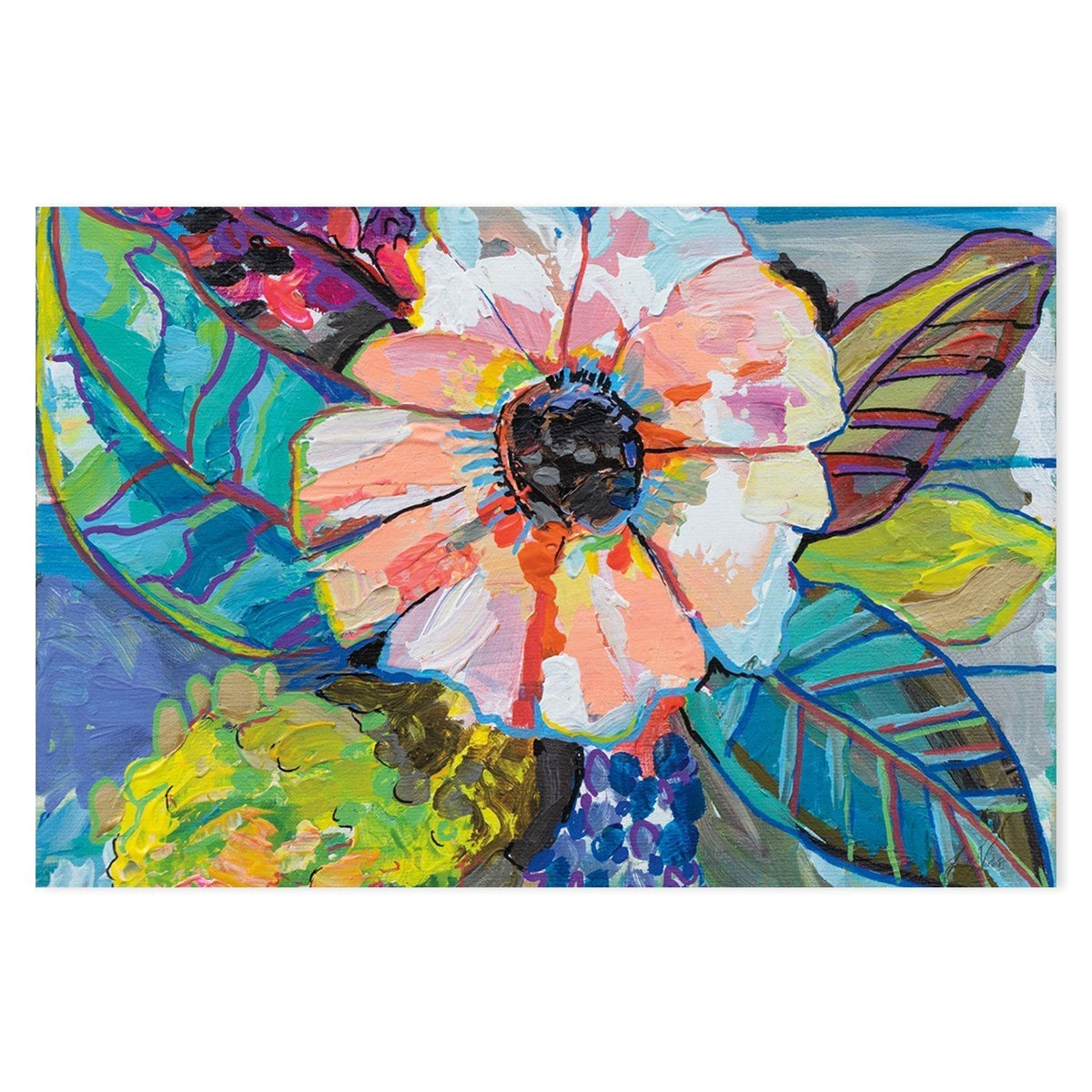 wall-art-print-canvas-poster-framed-Island Flowers-by-Jeanette Vertentes-Gioia Wall Art