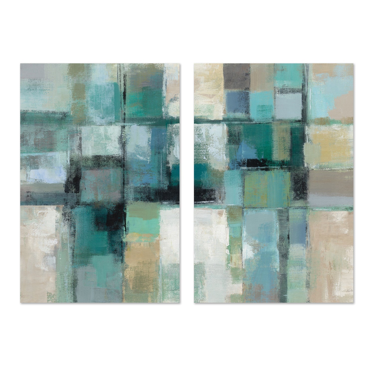 wall-art-print-canvas-poster-framed-Island Hues, Set Of 2-by-Silvia Vassileva-Gioia Wall Art