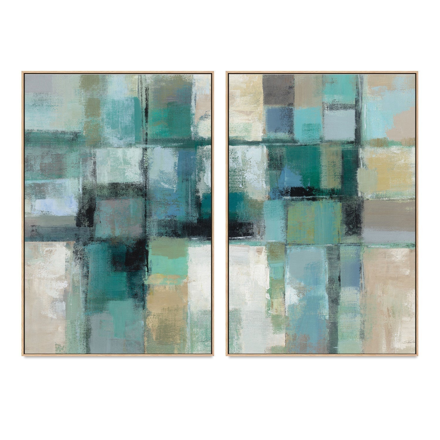 wall-art-print-canvas-poster-framed-Island Hues, Set Of 2-by-Silvia Vassileva-Gioia Wall Art