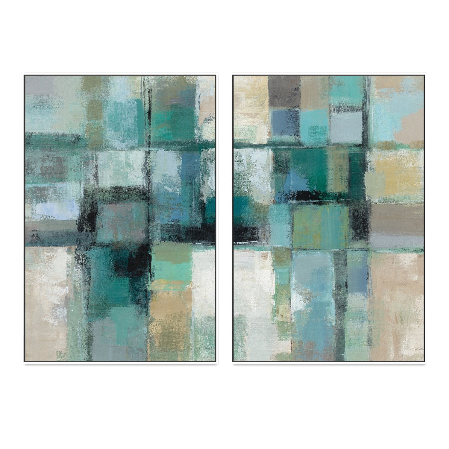 wall-art-print-canvas-poster-framed-Island Hues, Set Of 2-by-Silvia Vassileva-Gioia Wall Art