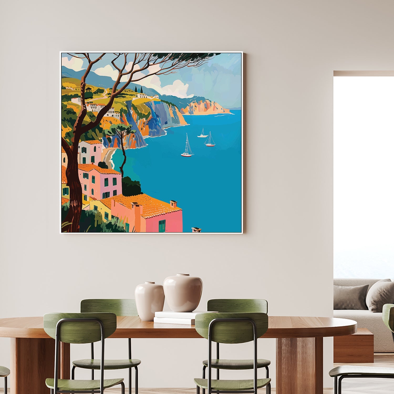 wall-art-print-canvas-poster-framed-Italian Coast, Style A-2