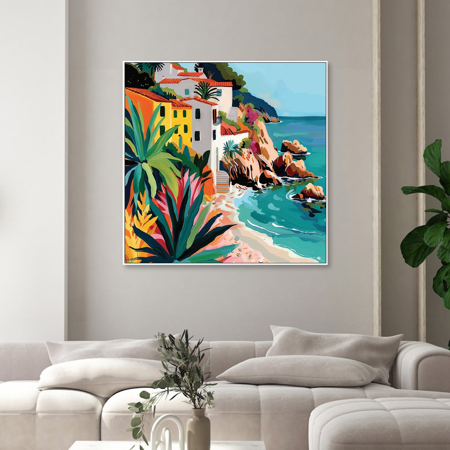 wall-art-print-canvas-poster-framed-Italian Coast, Style C-2