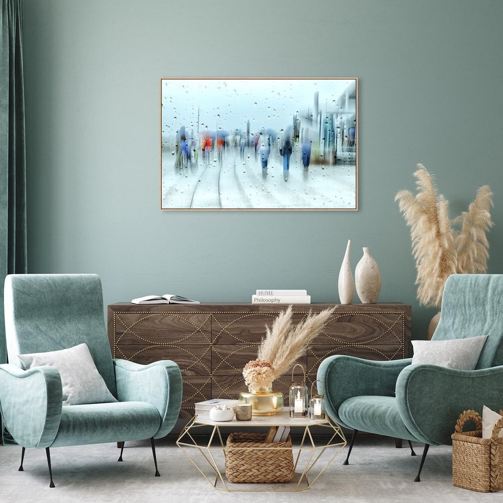 It's Raining, by Anette Ohlendorf-Framed-Canvas-Print-Poster-Gioia Wall Art