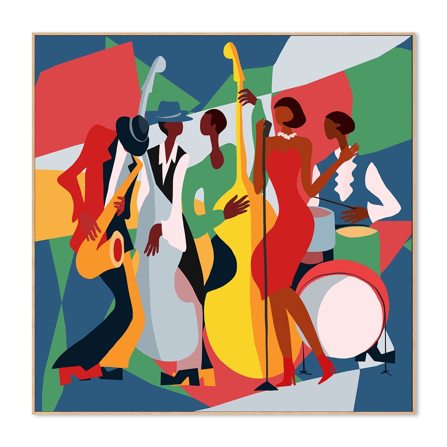 wall-art-print-canvas-poster-framed-Jazz Band-4