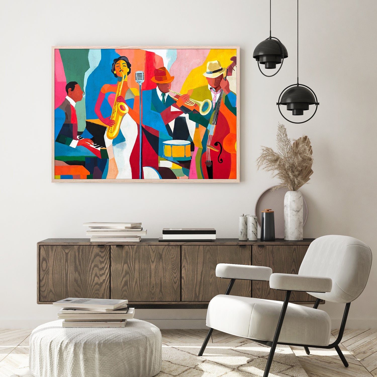 wall-art-print-canvas-poster-framed-Jazz Fever-9