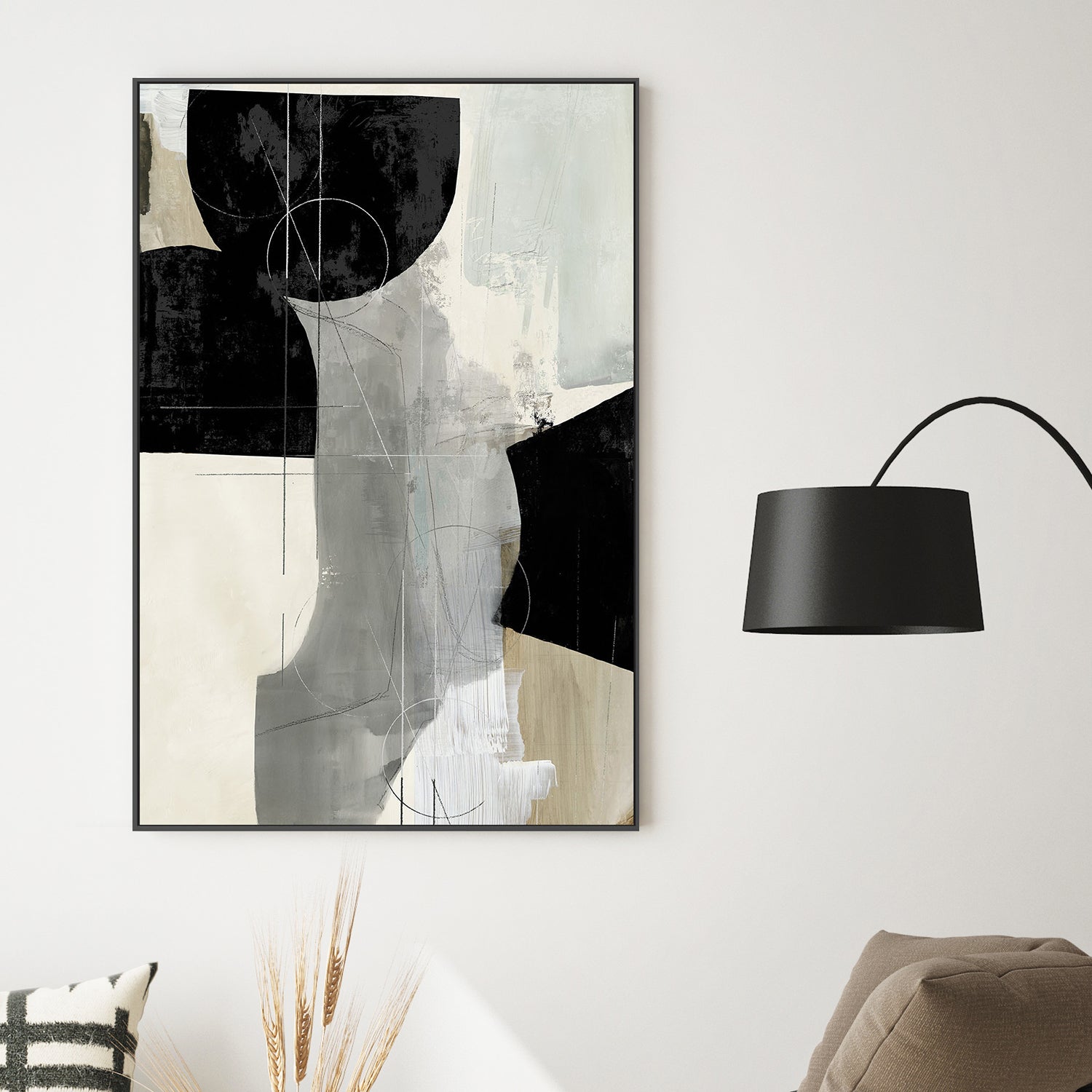 wall-art-print-canvas-poster-framed-Jet Black, Style B , By Tom Reeves-2