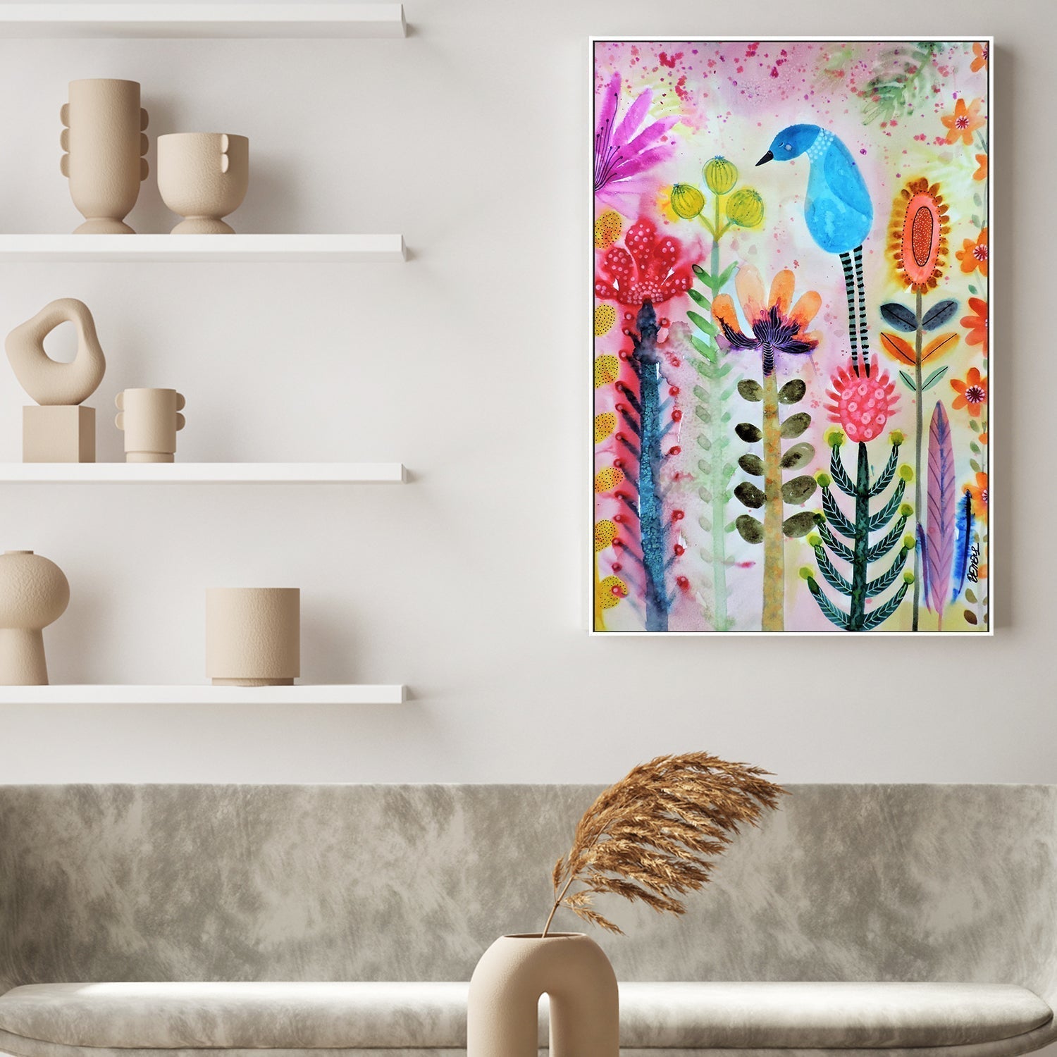 wall-art-print-canvas-poster-framed-Joy In The Garden-by-Sylvie Demers-Gioia Wall Art