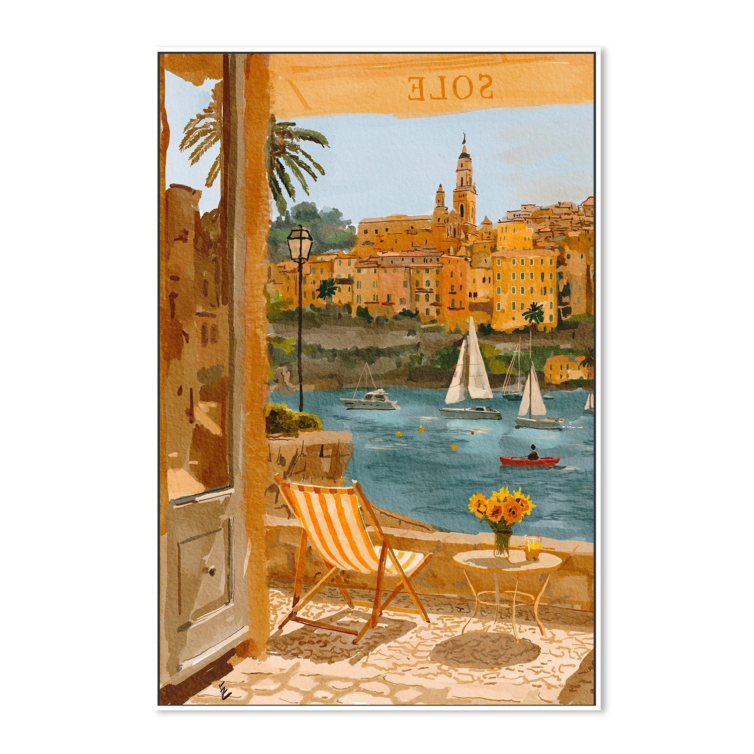 wall-art-print-canvas-poster-framed-July in menton-5