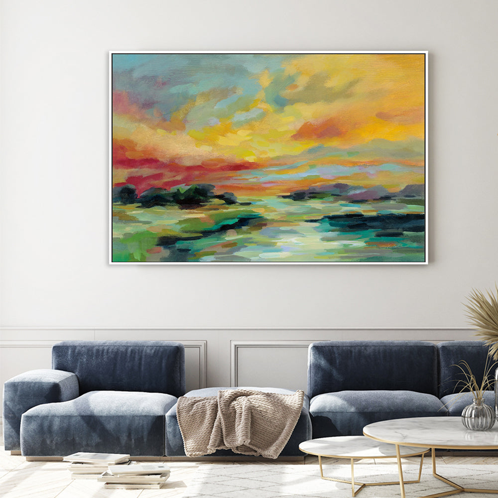 wall-art-print-canvas-poster-framed-July Sunset-by-Silvia Vassileva-Gioia Wall Art