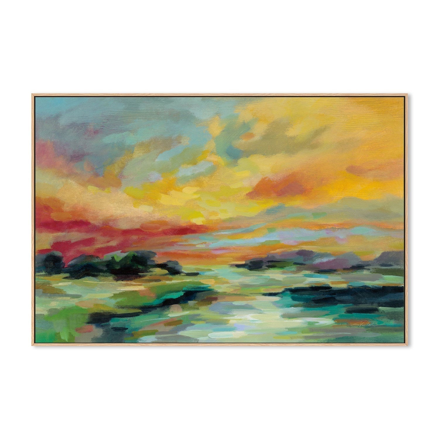 wall-art-print-canvas-poster-framed-July Sunset-by-Silvia Vassileva-Gioia Wall Art