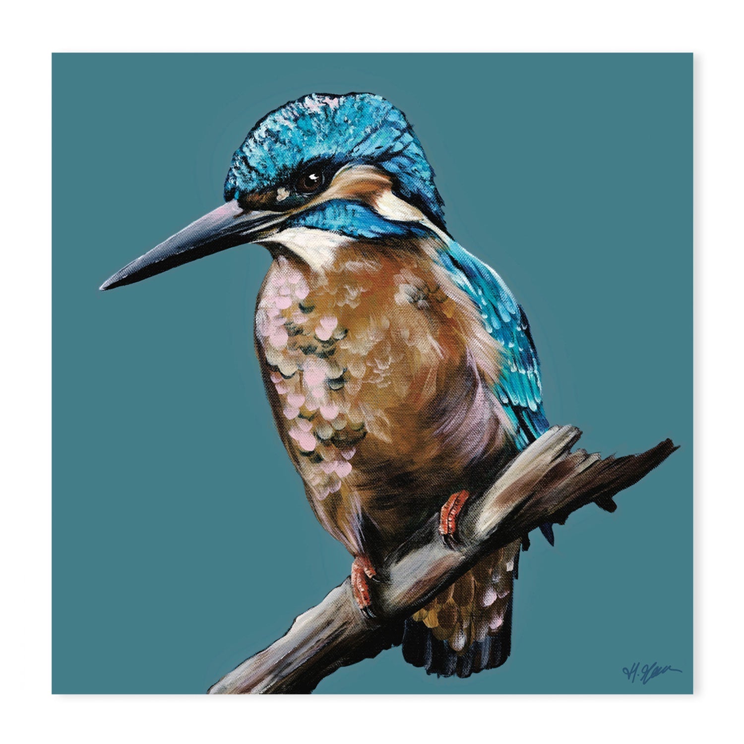 Kingfisher Blue, Style A & B, Set Of 2 , By Heylie Morris