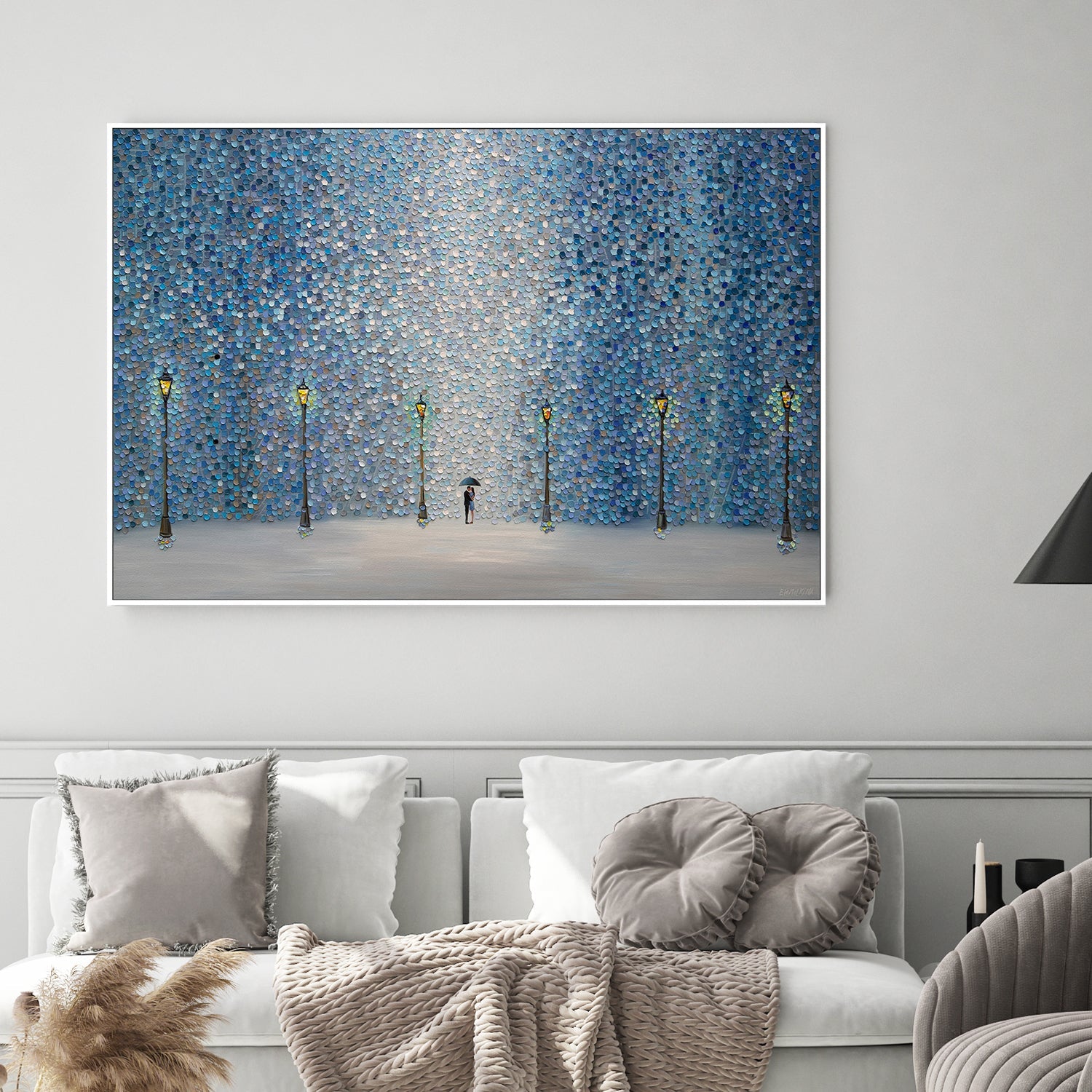 wall-art-print-canvas-poster-framed-Kiss Under the Rain-2