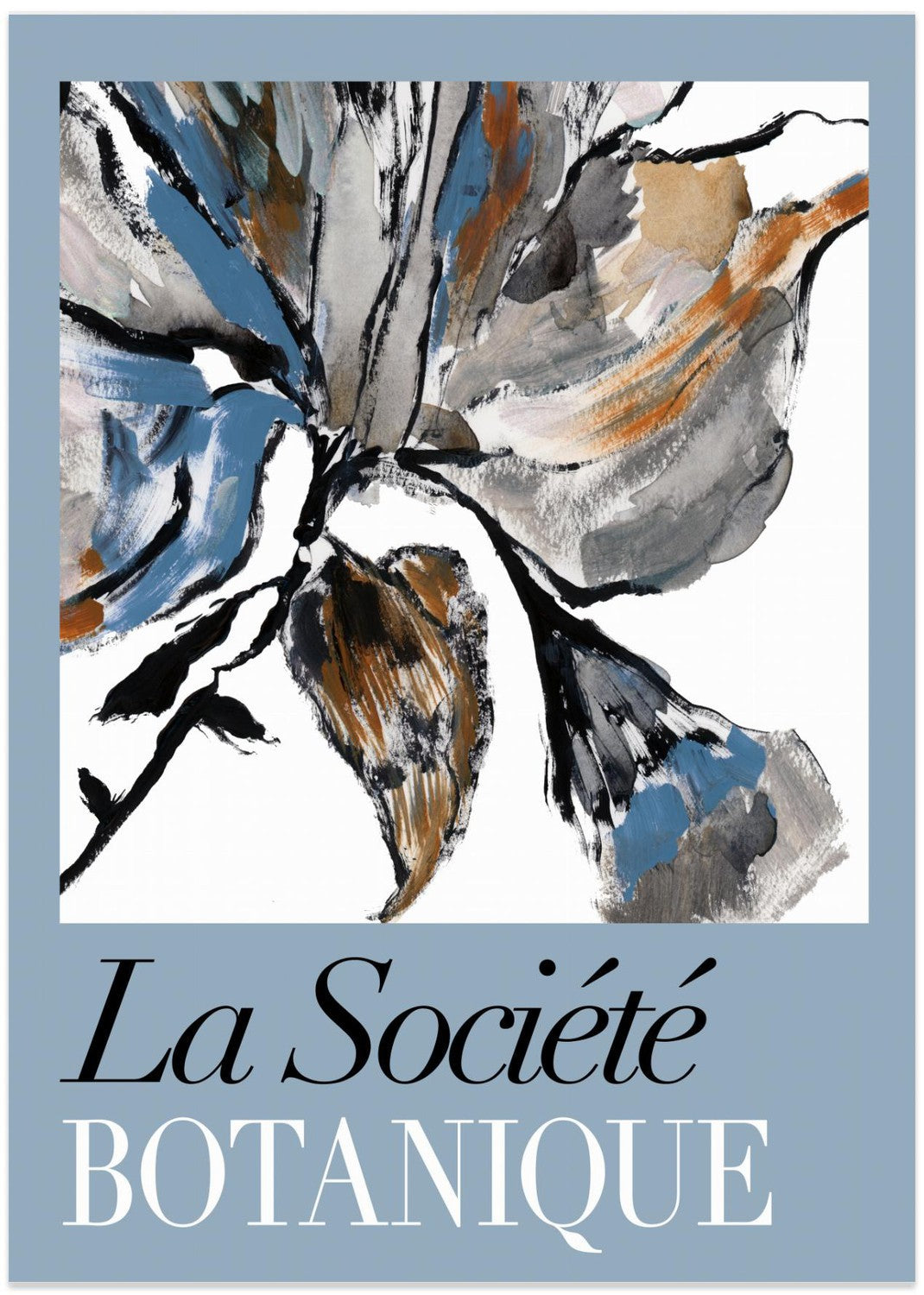 wall-art-print-canvas-poster-framed-La Société Botanique Blueflower 2 , By cartissi-1