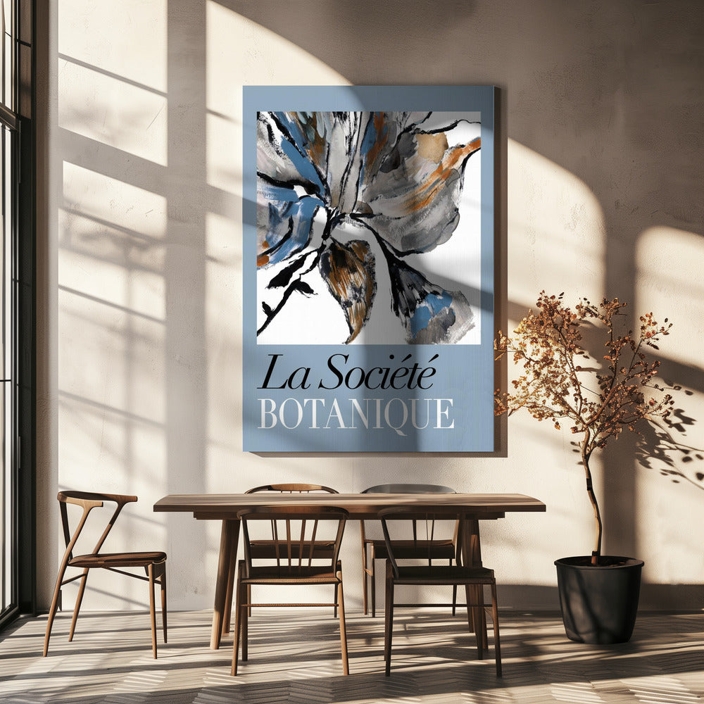 wall-art-print-canvas-poster-framed-La Société Botanique Blueflower 2 , By cartissi-4