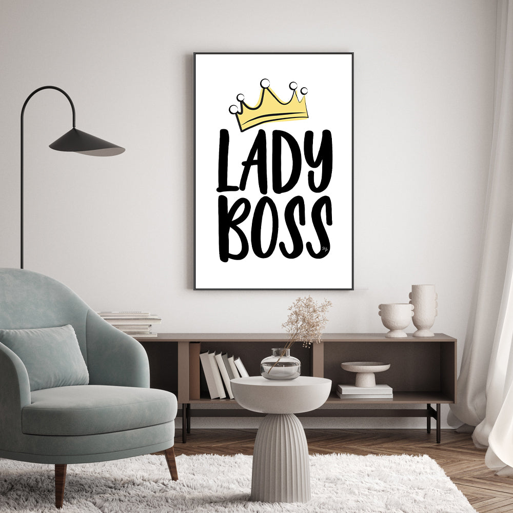 wall-art-print-canvas-poster-framed-Lady Boss-GIOIA-WALL-ART