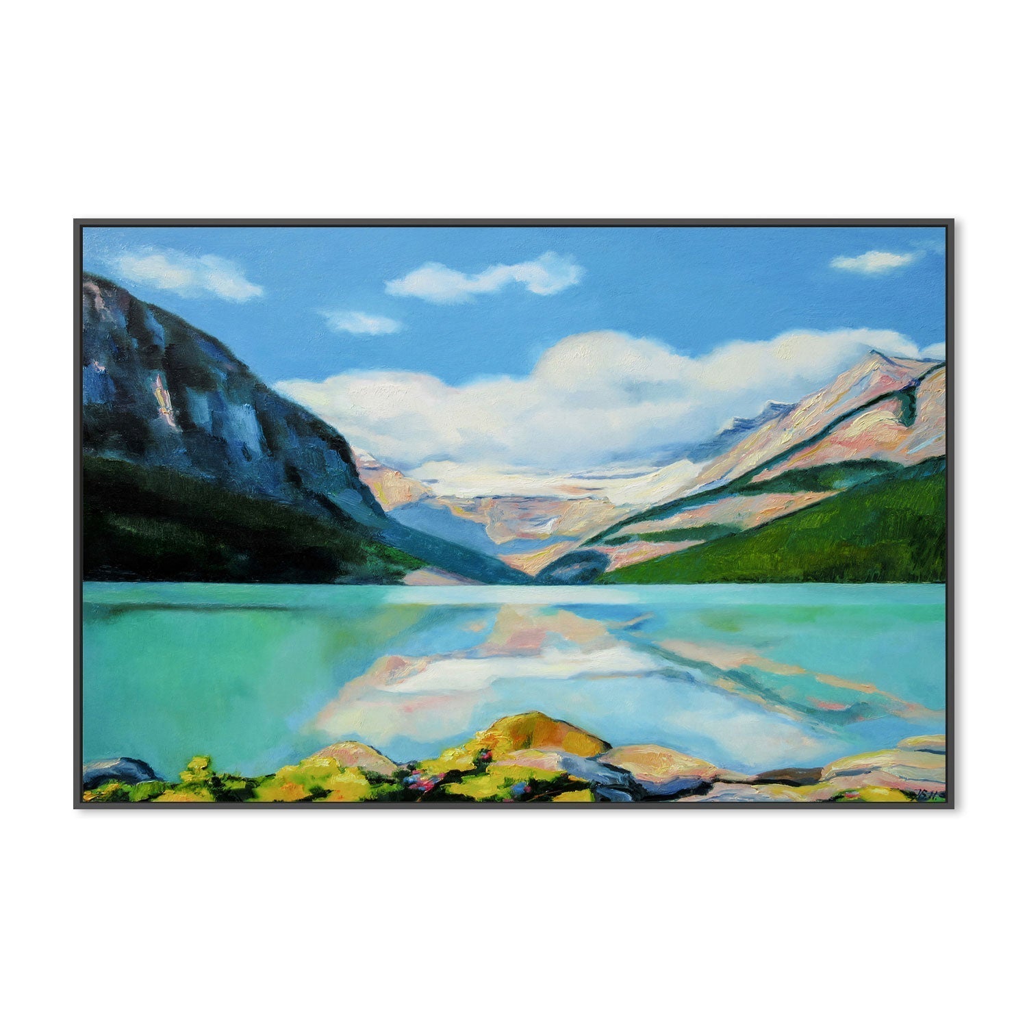 wall-art-print-canvas-poster-framed-Lake Louise , By Ieva Baklane-GIOIA-WALL-ART
