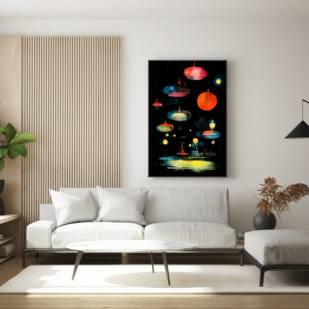 wall-art-print-canvas-poster-framed-Lanterns , By Treechild-GIOIA-WALL-ART