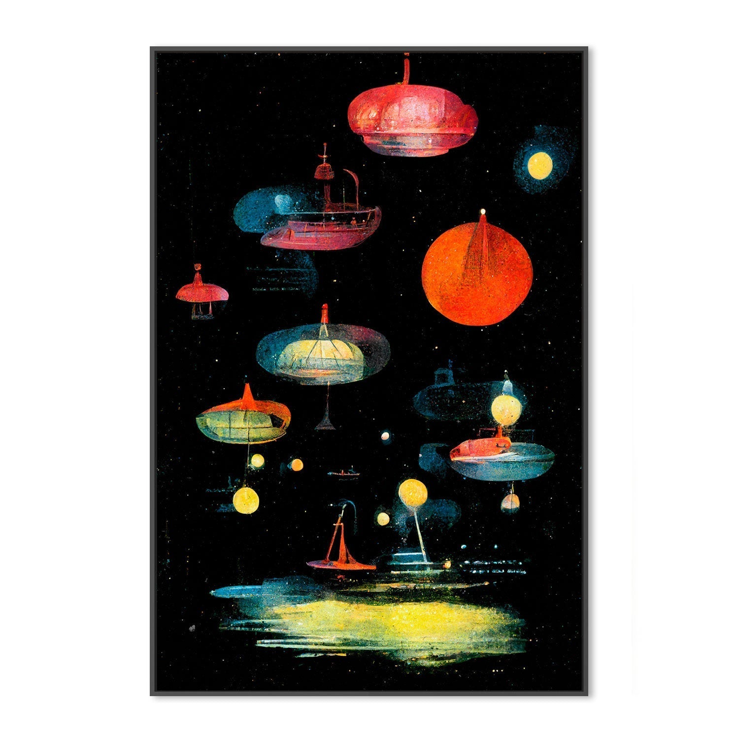 wall-art-print-canvas-poster-framed-Lanterns , By Treechild-GIOIA-WALL-ART