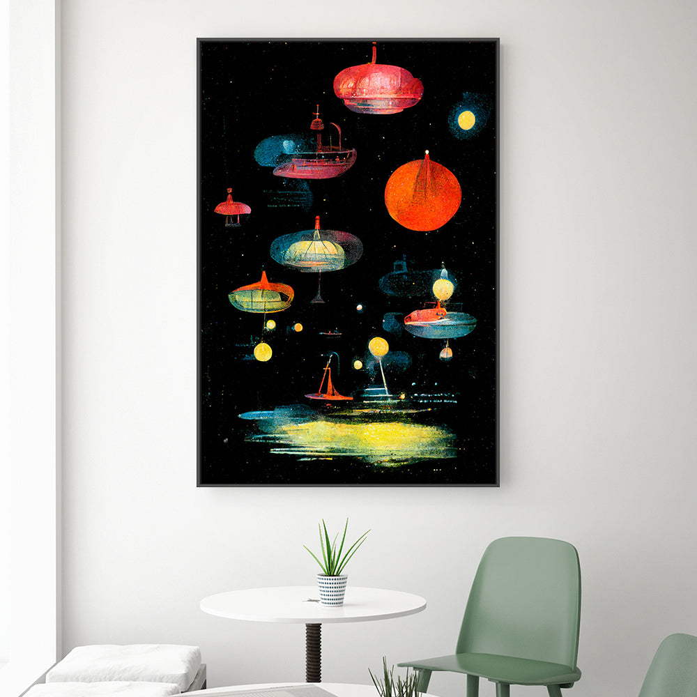 wall-art-print-canvas-poster-framed-Lanterns , By Treechild-GIOIA-WALL-ART