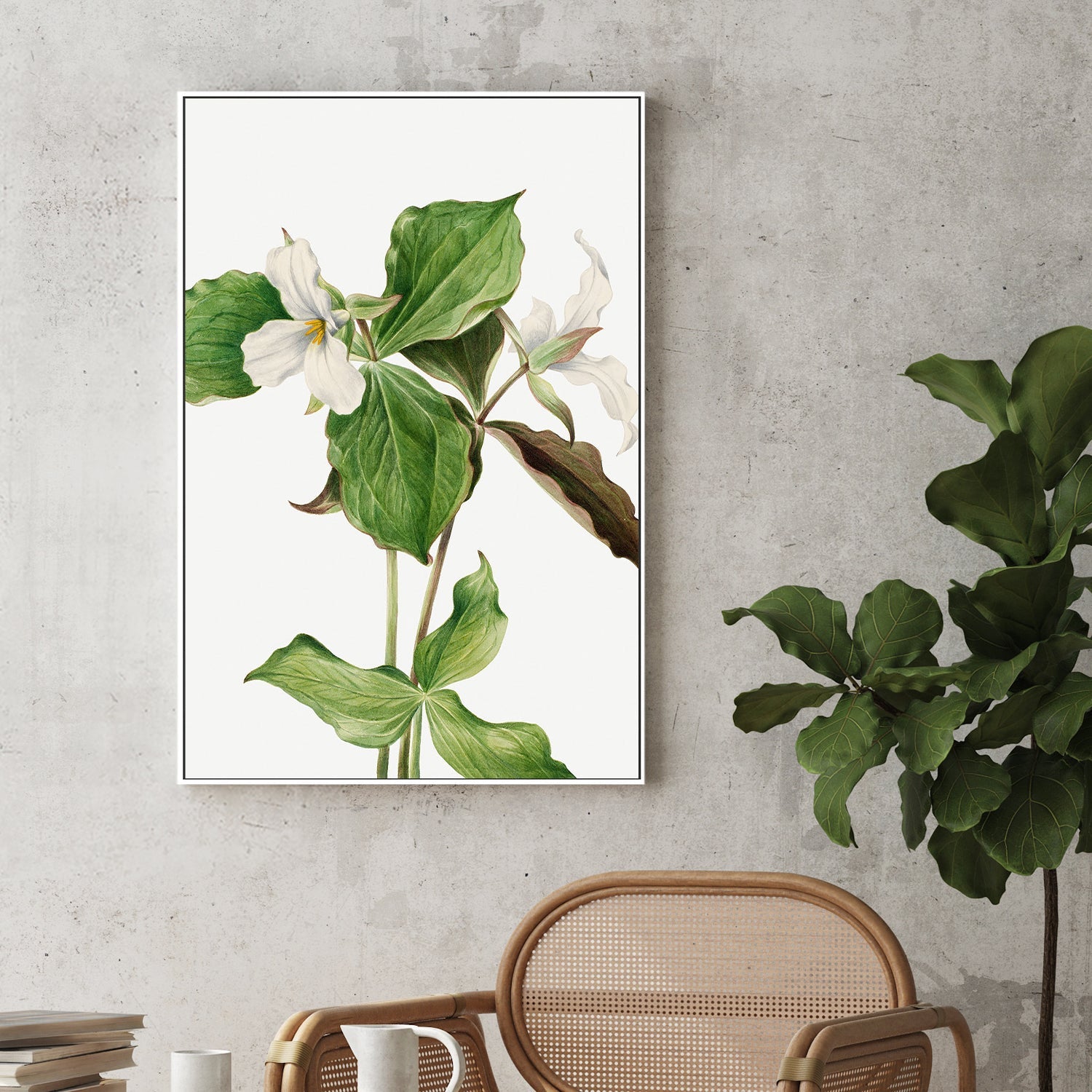wall-art-print-canvas-poster-framed-Large White Trillium-2