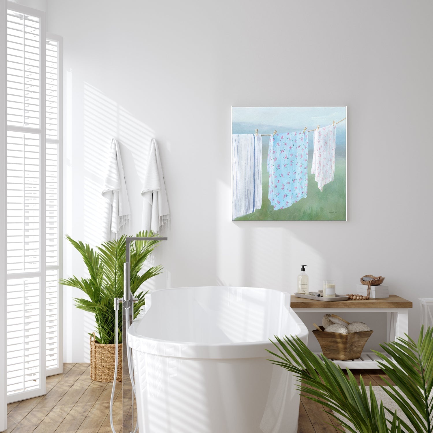 wall-art-print-canvas-poster-framed-Laundry Day, Style E-by-Danhui Nai-Gioia Wall Art