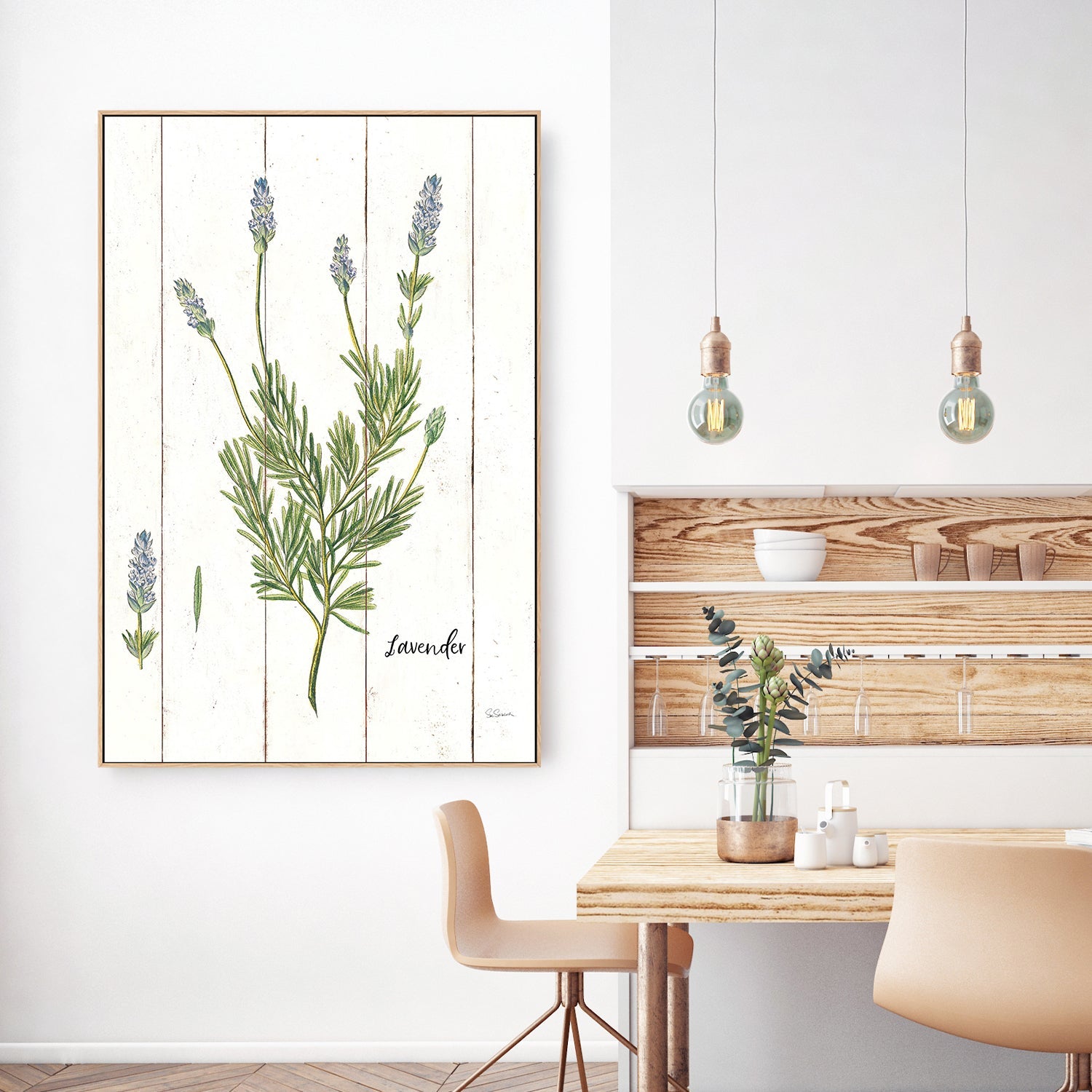 wall-art-print-canvas-poster-framed-Lavender Cottage Herbs, Style A , By Sue Schlabach-2