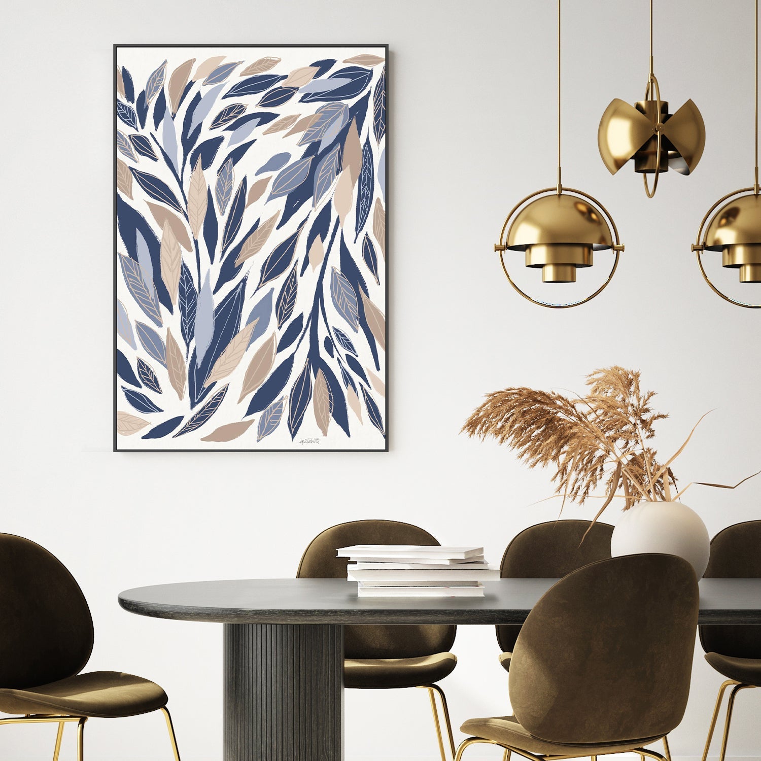 wall-art-print-canvas-poster-framed-Leafy Lines-2