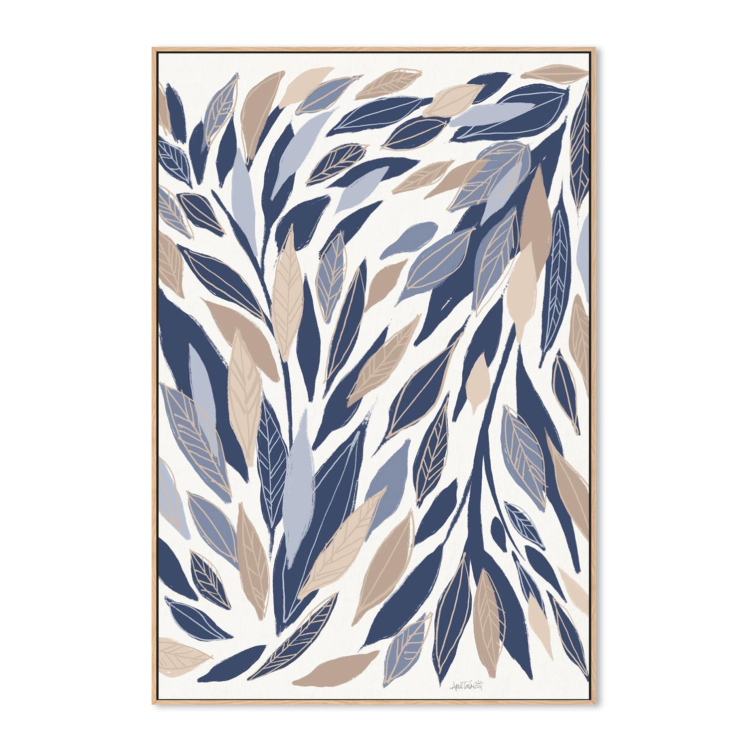 wall-art-print-canvas-poster-framed-Leafy Lines-4
