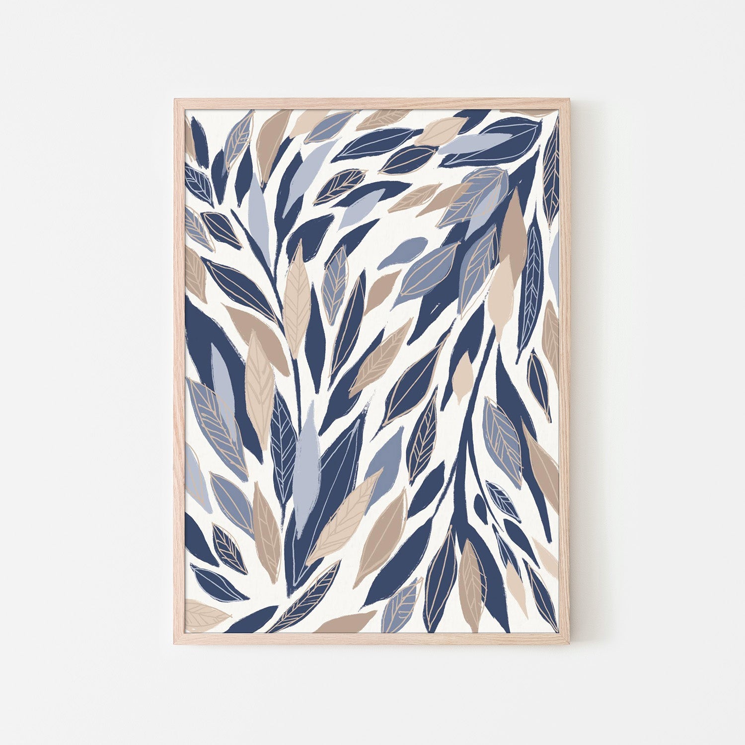 wall-art-print-canvas-poster-framed-Leafy Lines-6